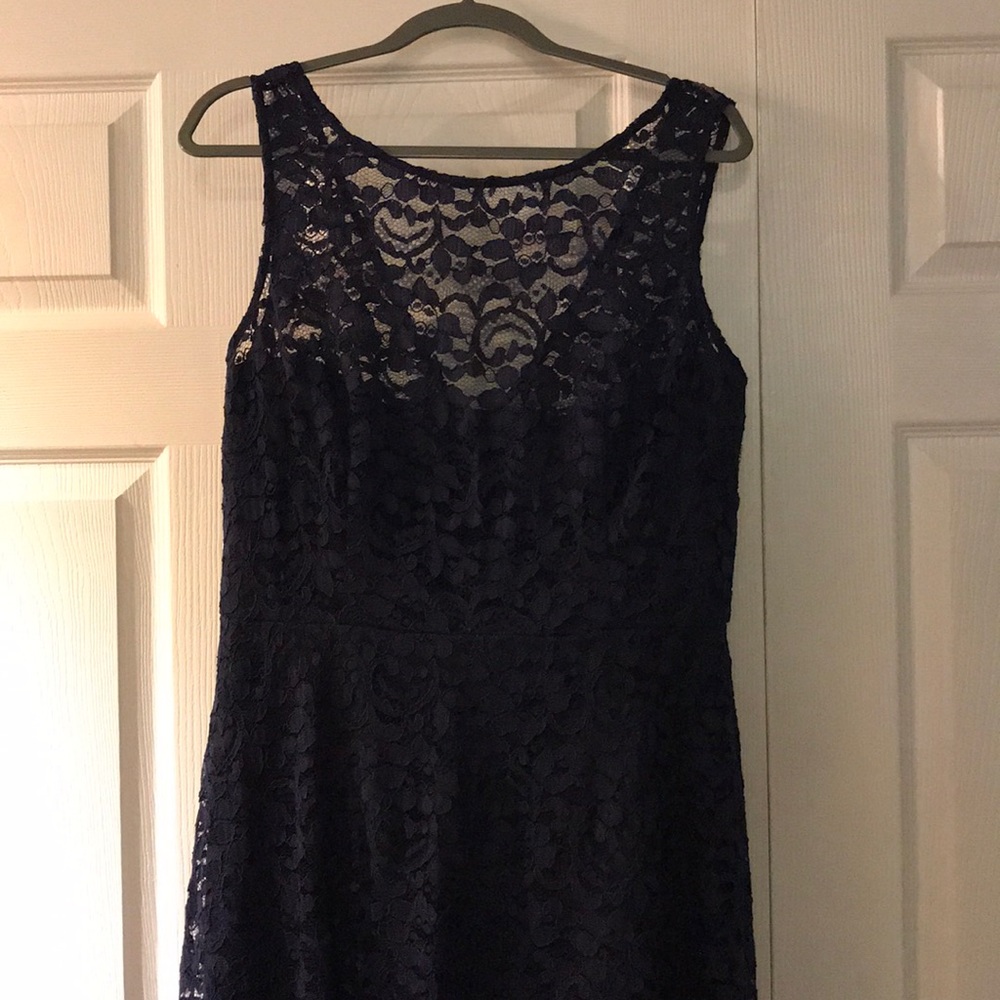 Navy Blue Lace Dress